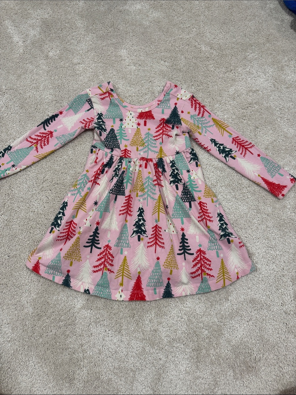 Hanna Andersson Pink Long-Sleeve Holiday Dress